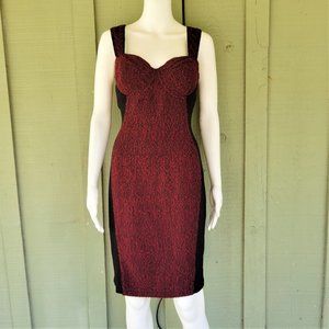 YOANA BARANSCHI Wine Tweed Bustier Corset Dress 8